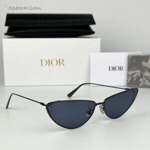 Dior Women Sunglasses Shiny Gunmetal Blue Cat Eye MISSDIOR B1U H4B0 BRAND NEW